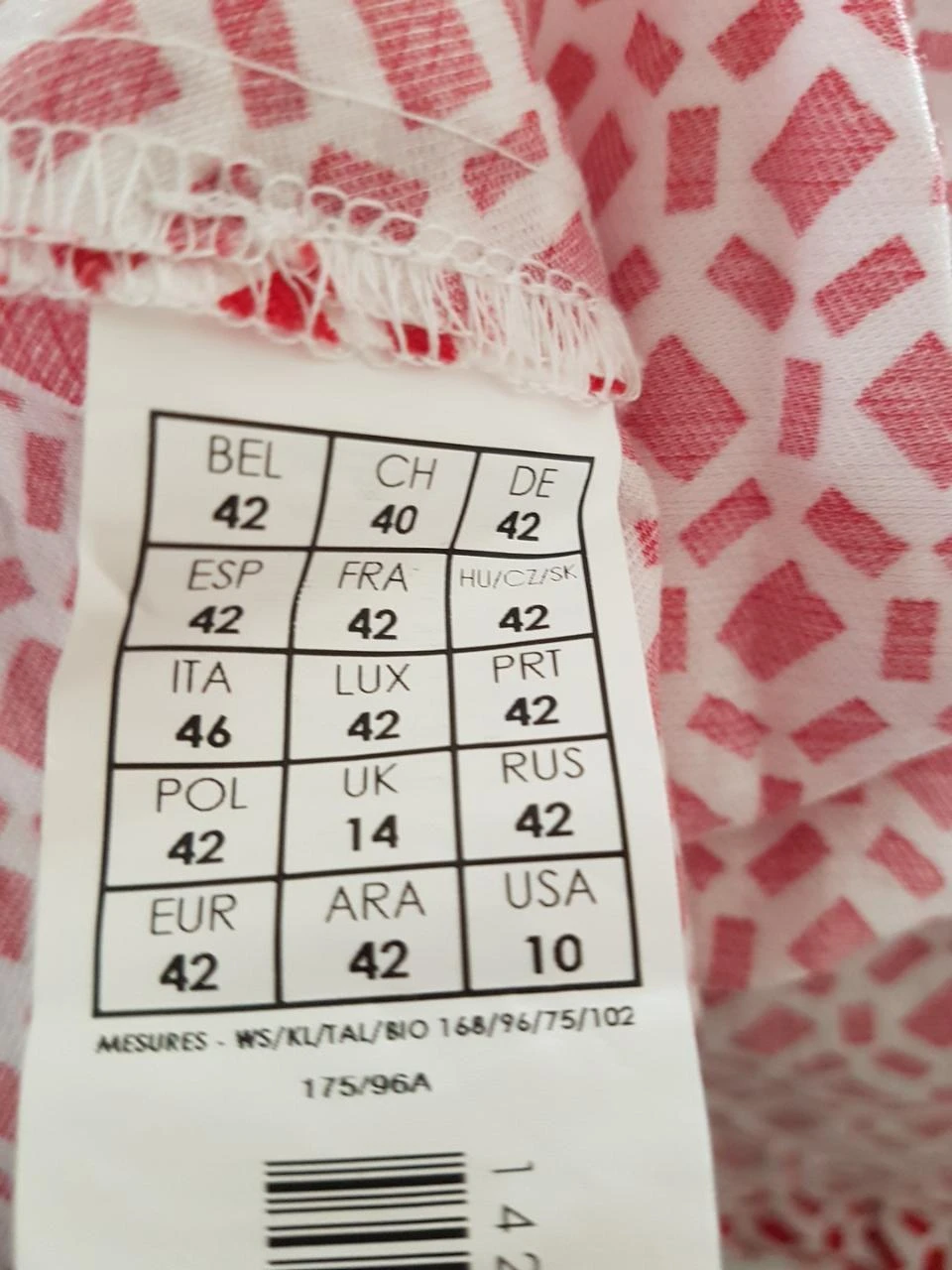 🌸Promod vloeiende geometrische rood en gebroken wit blouse – maat 42🌸 – photo 5